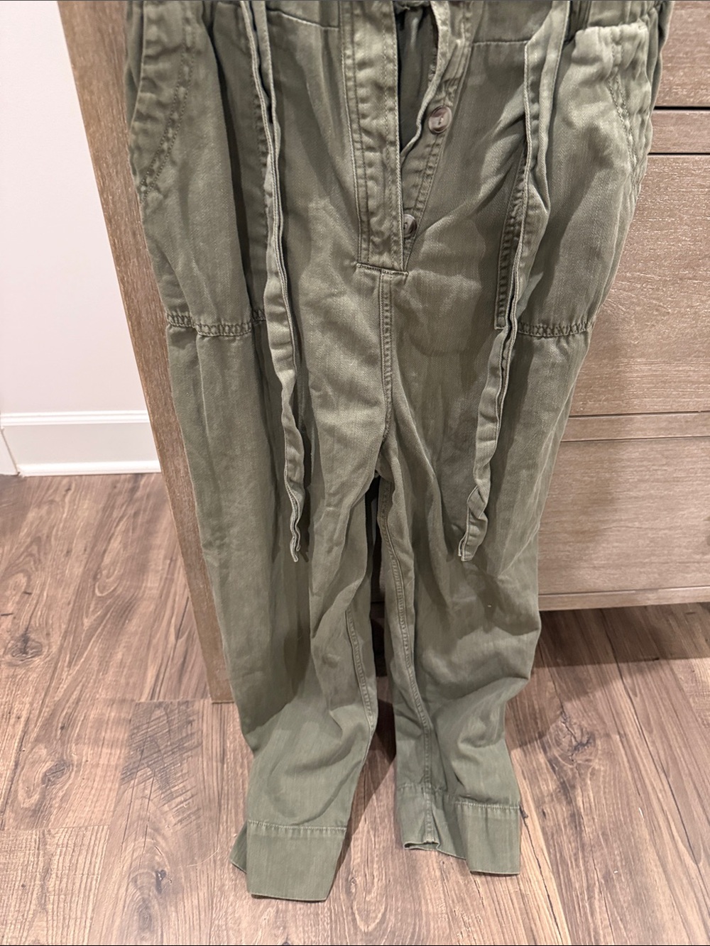 Universal Thread Olive Green Short-Sleeve Utility Jumpsuit - Picture 3 of 4
